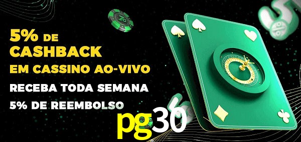 Promoções do cassino ao Vivo pg30
